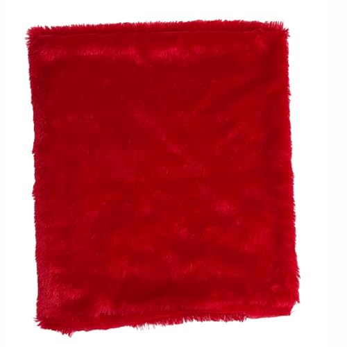Image of Quago Fur Fabric Unstitched Super Soft Cloth for Baby Photoshoot, Soft Toys Making, Art and Craft, Dress Material, Decoration etc. (1 Mtr, 60 Inch Pana) (Red)