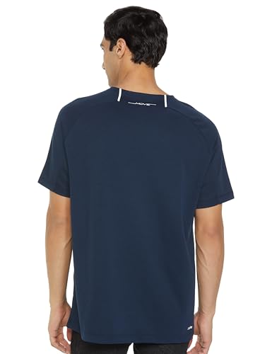 Image of Jockey MV02 Men's Super Combed Cotton Blend Graphic Printed Round Neck Half Sleeve T-Shirt with Stay Fresh Treatment Navy XL