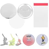 50 Sets 58mm Button Maker Supplies, (Approx. 2.25 inch) Blank Button Pins Press Refill Kit, Parts to Create DIY Badges