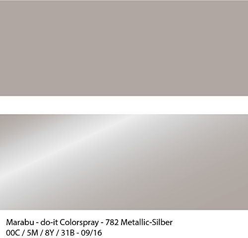 Marabu Do-it Glitter Spuitverf, 582 zilvervlokken met transparante spray, 150 ml, lichtecht en sneldrogend