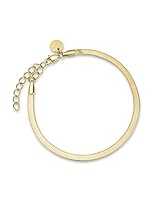 Rosefield Women's Snake Gold-Tone Bracelet, Gold, 16.5-19.5cm