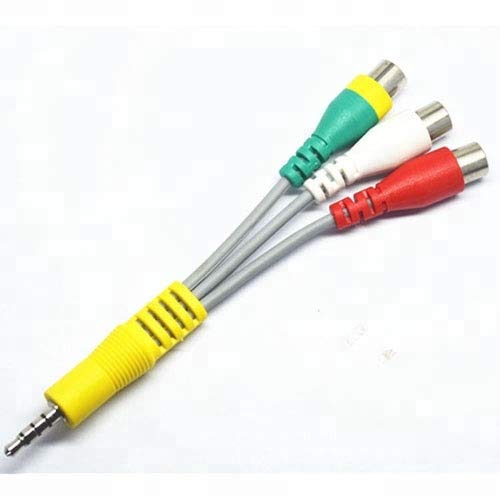 SeCro Stereo to RCA - SeCro 3.5mm Male Plug to 3RCA Female Adapter Cable Video Adapter for AV,Audio, Video, LCD TV,HDTV
