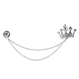 Ipetboom Anstecknadel Mit Kronenkette Metall Brosche Vintage Design Für Herrenanzüge Kleidungsdekor Kleidungshersteller Kleidungshersteller