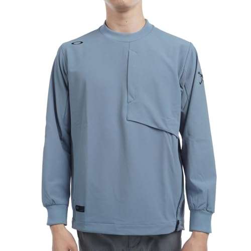 [I[N[] FOA406943 SKULL PULLOVER CREW JACKET, (69T) BLUE MIRAGE, US M TCY ({ L TCY)