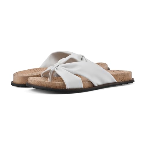WHITE MOUNTAIN Women\'s Malanga X-Strap Flat Footbed Sandal, White/Smooth, 10 M - Thumbnail 2