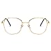 Unisex Glasses Frame Fashion Gold Polygon Full Frame Decoration Prescription Glasses