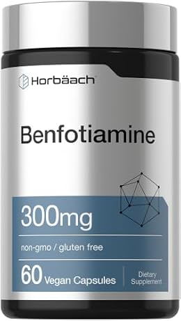 Horbaach Benfotiamine 300mg | 60 Capsules | Vitamin B1 Thiamine
