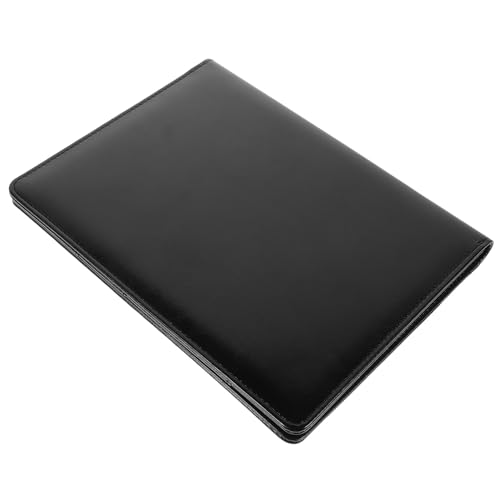 ifundom Carpeta de Oficina A5 Transparente Organizador Multifuncional para Documentos Carpeta de Negocios Negra sin Calculadora Porta Archivos Clips Metálicos y Ranuras para Tarjetas