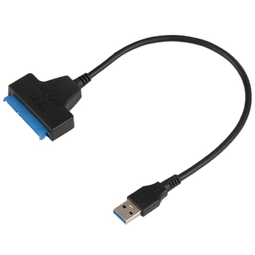 Elkflee USB 3.0 to SATA Adapter Cable for 2.5" SSD HDD Drives, SATA to USB 3.0 External Converter and Cable Super Fast Data Transfer Type-C to SATA Cable SATA III/USB III Converter (23cm)