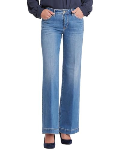 NYDJ Womens Teresa Wide Leg in Water Canyon