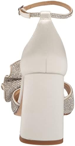 Badgley Mischka Women's Poppy Heeled Sandal, Soft White, 8 | Image 2
