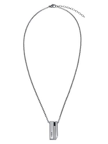 Breil Gioiello Collezione Joint, Pendente Da Uomo In Acciaio Colore Silver Misura 52Cm Con Crystal Jewellery - Tj2950