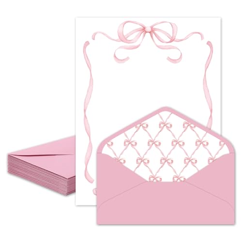 Papier à lettre pour baby shower et anniversaire avec enveloppes à fermeture autocollante