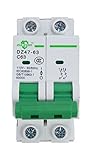 ZGLEDUN Miniature Circuit Breaker - AC Mini Home Circuit Breaker 120V/240V DZ47-63 Din Rail Mount 2P 63A