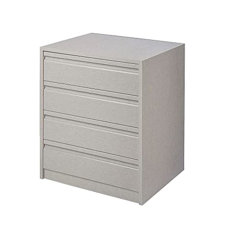 Genérico Cajonera Armario 4 cajones Color Lino Textil Cancún con guías metálicas Acabado Premium postformado. Ancho 60cm, Fondo 50cm y 73,60cm de Alto.