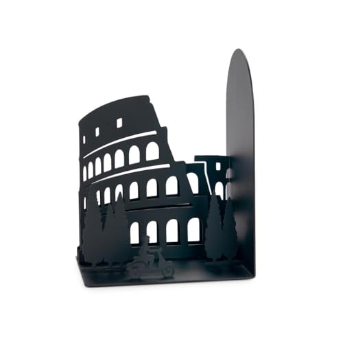 Balvi Buchstütze Rome Schwarz Farbe Stabil und rutschfest Metall