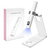CGBE ネイルライト スタンド付き: 3W ジェルネイル ライト ペン型 2階段タイマー USB充電式 LED & UV ライト ネイル 速乾 硬化ライト 持ち運び便利 (白)