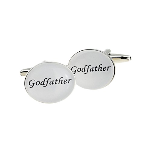 Mancuernillas GTR Ovaladas Blancas para Boda miniatura 1