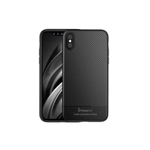 IPAKYIphone X Carbon Texture shell Case Cover - Black.