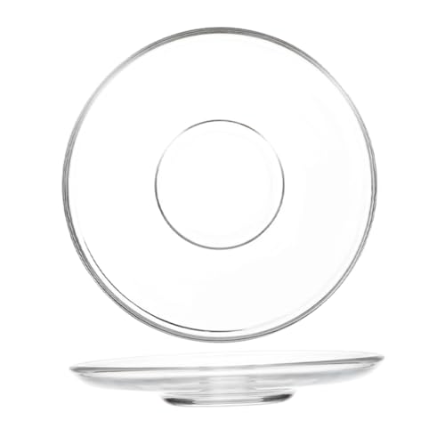 Didiseaon Platillo De Té De Vidrio Transparente Plato De Fruta Aperitivo 2 Unidades