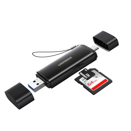Lector de Tarjetas UGREEN SD 4.0 UHS II USB C 3.0 312 MB/s Adaptador Micro SD TF 4.0 de Aluminio Card Reader Type C Compatible con iPhone 16 Plus Pro MAX 15 MacBook Air iPad Galaxy S25 Ultra