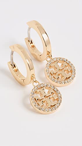 Tory Burch Women's Miller Pave Huggie Hoop Earrings3