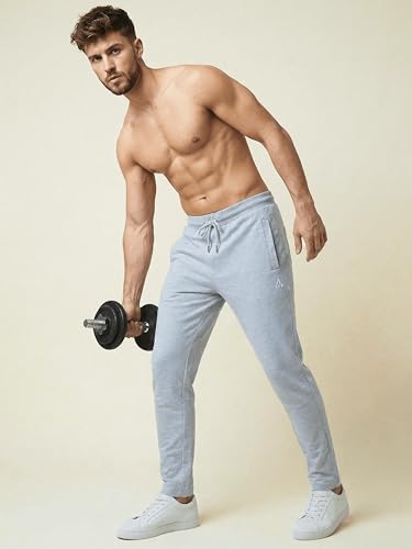 Image of Clans & Hans Men's 100% Pure Cotton Regular Fit Mid Rise Track Pant with Zipper Side Pockets and Back Pocket | Casual Gym Jogging Lounge Wear