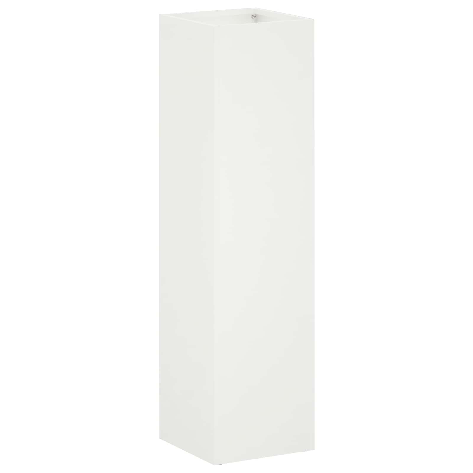 vidaXL Garden Planter White 20 x 20 x 75 cm Cold-rolled Steel