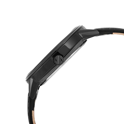 Armani Exchange Analog Black Dial Men's Watch-AX2719 Genuine Leather, Black Strap - Image 4