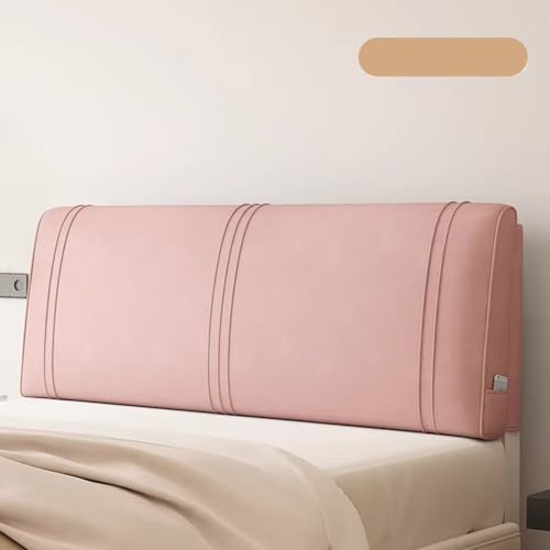 LZTET Cojin De Lectura para Cama,Suave Tejido De PañO TéCnico Cubre Cabecero De Cama,para para Camas Individuales Dobles King Queen DecoracióN De Dormitorio(90 * 60 * 6cm(Paste),Pink)