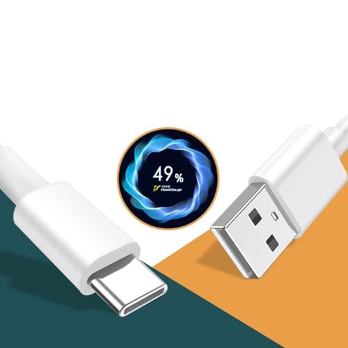 Image of Original 66W Fast Charging USB Type C Mobile Data Charging Cable Compatible with iQOO 11 5G, iQOO 7, 7 Pro, iQOO 9 5G, iQOO 9 SE, iQOO Neo 6, iQOO Neo 6, iQOO Neo 6 SE (White) Cable Only