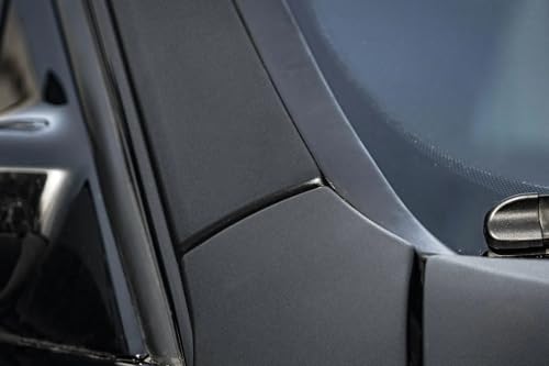 Image of LZLRUN Frosted Black Forged Carbon Fiber Car Vinyl Wrap Film 1ft x 3.5ft
