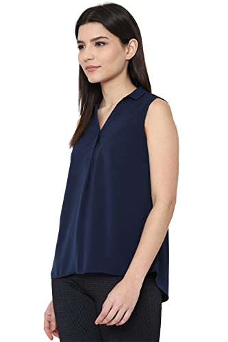 Image of Allen Solly Women's 100% Polyester Regular Fit Blouse