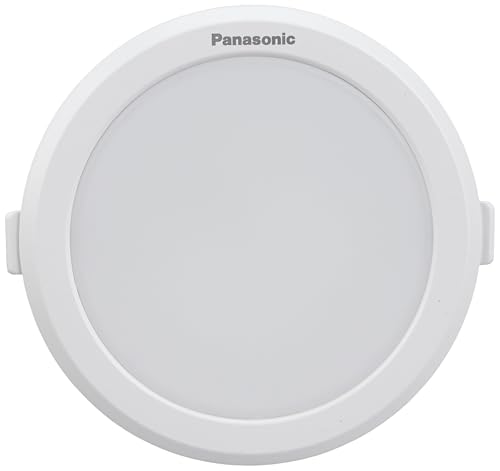 Image of Panasonic 10W LED Downlight, Recessed Downlight for False Ceiling with 100mm Cutout, 25000+ Hrs Life, Cool White Light (6500K - PDLM01107R3),Polycarbonate