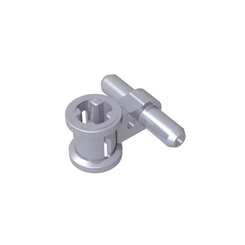 Gear Pneumatic Hose Connector with Axle Connector 99021 GDS-985 50PCS Compatible with Lego Classic Bulk Toy MOC Color:Flat Silver