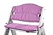 Tinydo® Hochstuhl-Sitzkissen optimal für Hauck Alpha und ähnliche Treppenhochstühle 2teilg. Set mit Memory-Schaum-Dämpfung Sitzverkleinerer-Auflage für Babystühle rutschfest pflegeleicht (Violett)