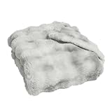 Paris Prix Plaid Imitation Fourrure Mounty 180x220cm Gris