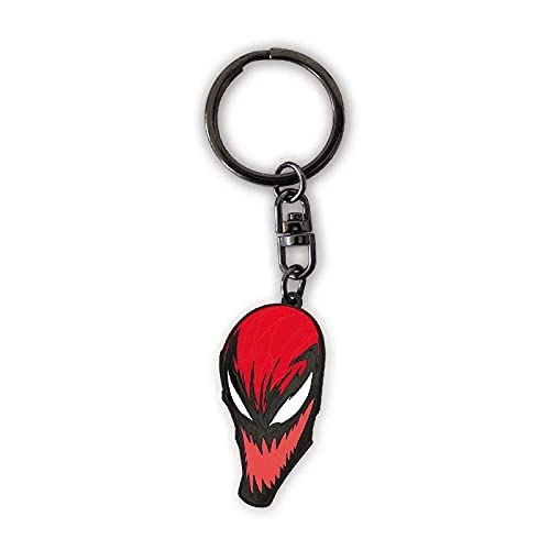 Venom (Marvel) Carnage Unisex Llavero Colgante Rojo/Negro/Blanco, Hierro,