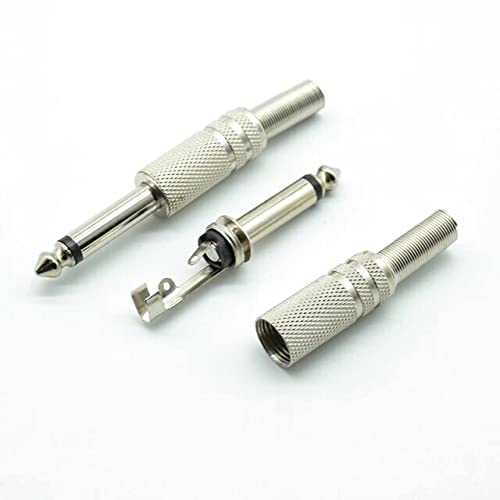 ESPtronics-5-Pcs-635-mm-Stereo-Jack-Male-Metal-Pin-Mic-Pin-Connector-for-Repair-65-mm-Metal-Mic-Pin-with-Golden-Tip-Mic-Connector-Pin