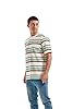 KLIEGOU Men's Fashion Loose Fit Crewneck Stripe T-Shirt, 6108 Beige, XXL #4