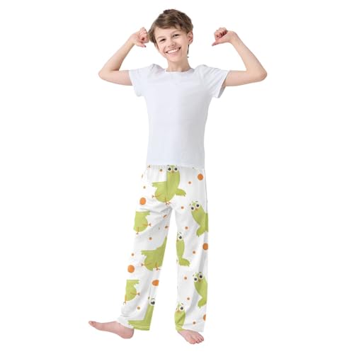 Green Bird Boys Pants Boys Athletic Pants Long Pant for Boywith Pockets Wide-Leg Size 6-14Y3