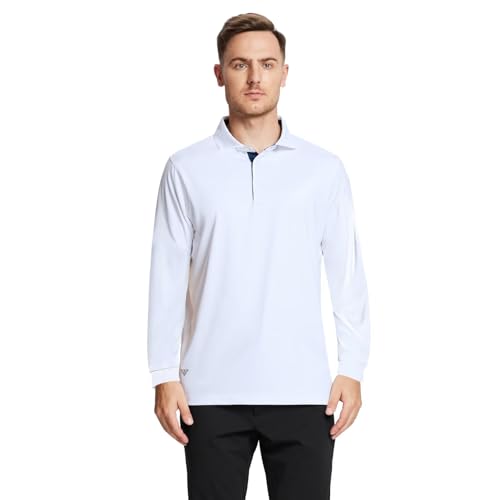 Image of Mens Polo Shirts Short and Long Sleeve Casual Solid Stylish Dry Fit Performance Designed Collared Golf Polo Shirts for Men