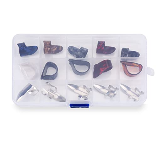 Médiators de pouce, médiators de bricolage avec boîte de rangement pour jouer de la guitare - Les Beatles, Paul McCartney, John Lennon, RIngo Starr, George Harrison Médiators de pouce, médiators de bricolage avec boîte de rangement pour jouer de la guitare