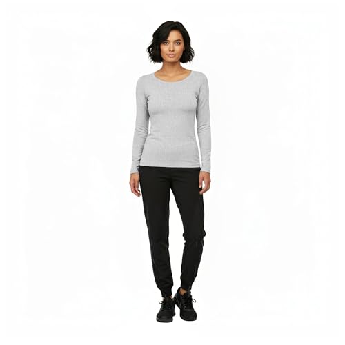 Image of Natural Uniforms Women's Long Sleeve Underscrub T-Shirt - Cotton Blend Scrub Base Layer for Nurses & Medical Professionals