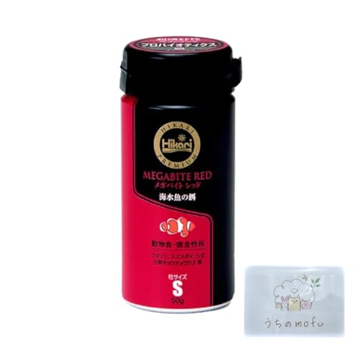 キョーリン ヒカリ ひかりプレミアム メガバイト レッド S 50g 1個 海水魚 餌 エサ + うちのmofu限定カード付き