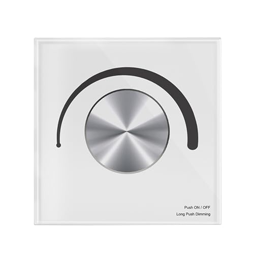 Contrôleur variateur LED mural T1-K rotatif blanc DC 12V 24V 48V pour ruban monocouleur