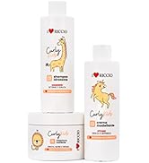 I Love Curly Kids Kit voor krullend haar voor kinderen met vochtinbrengende shampoo 250 ml, masker nut...