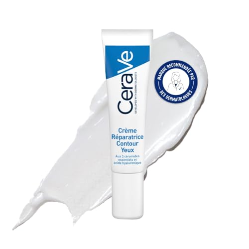 CeraVe Regenerierende Augencreme gegen Augenringe und Schwellungen, Augenpflege für normale bis trockene Haut, Mit Hyaluron und 3 essenziellen Ceramiden, 14 ml