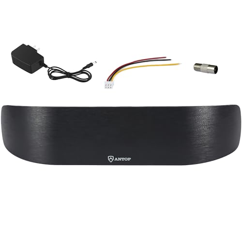 Amplified Indoor AM and FM Antenna with 50-Mile Range, Multi-Directional...