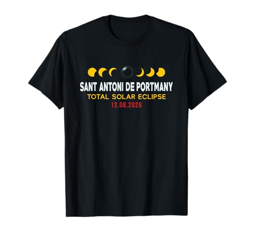 Sant Antoni de Portmany, España Eclipse Solar Total 2026 Camiseta